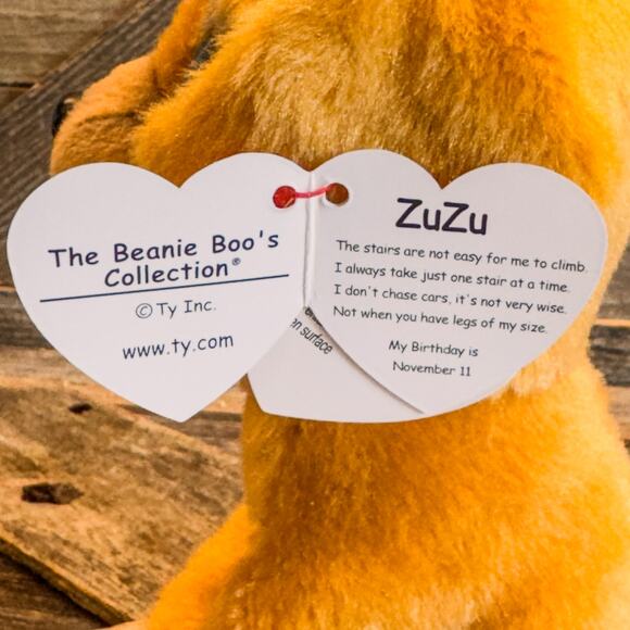 NWT-Pair of 2022 Dog TY Beanie Boos, Izzy the Pug Dog & Zuzu the Tan Dog, 6" - Picture 7 of 9